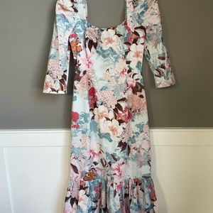 Cara Cara Busy dress in Japanese Floral Blue NWT